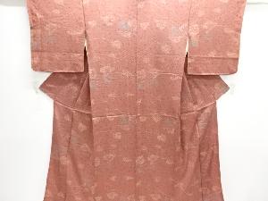 アンティーク　紋錦紗葉模様着物